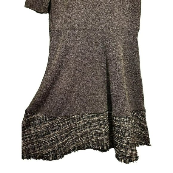 Mystree Ladies Flowy Career Business Sophisticated Gray Scoop Dress SZ Large - Picture 3 of 7